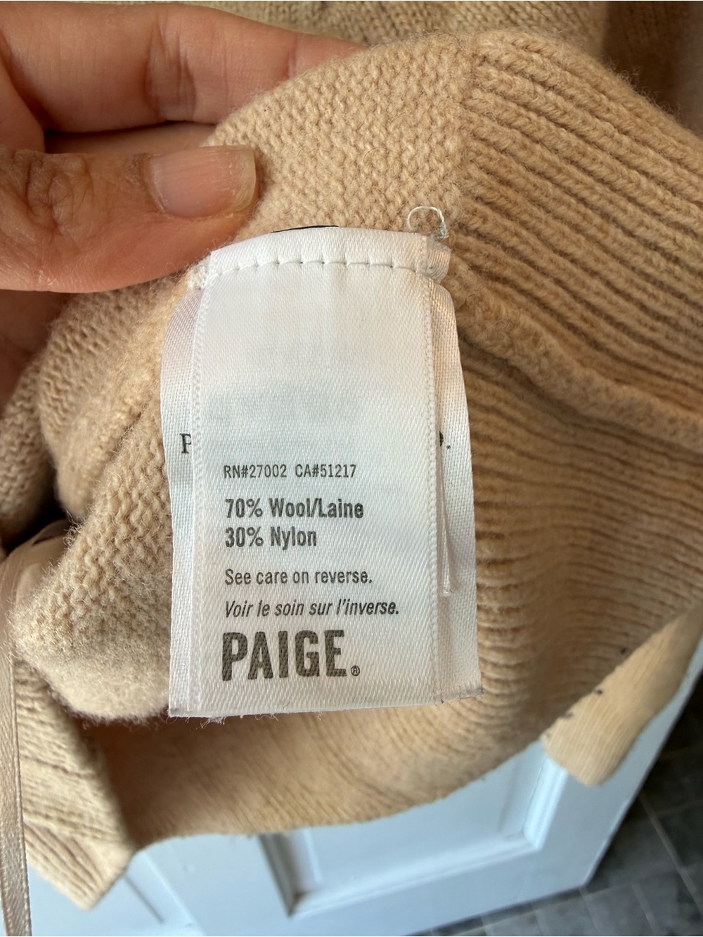 PAIGE Off-the-Shoulder Foldover Sweater - Picture 5 of 5